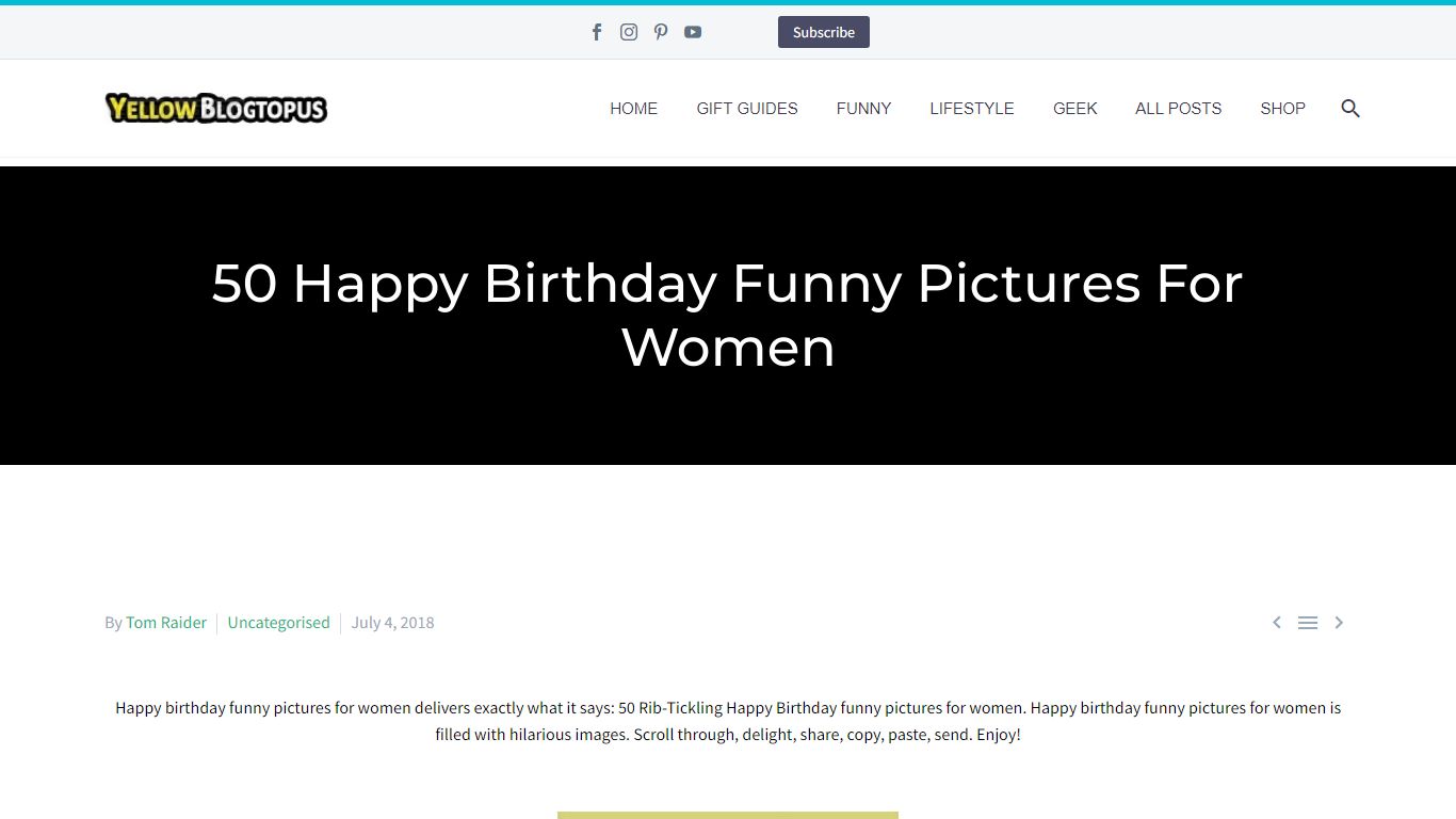 50 Happy Birthday Funny Pictures For Women - Yellow Blogtopus